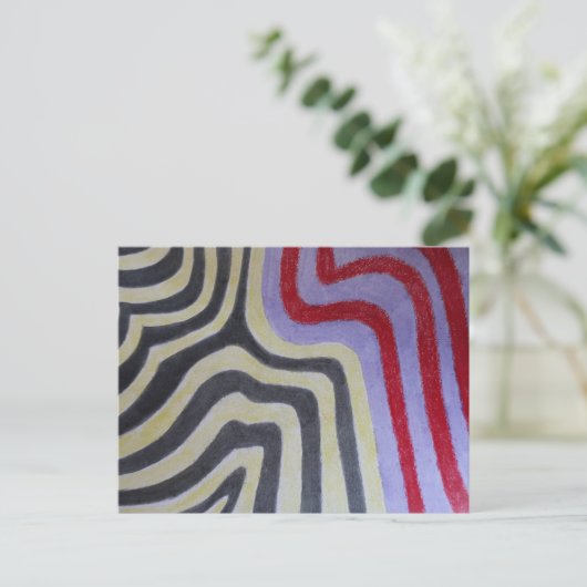 Coloured Waves Postcard ポストカード (スタンド正面)