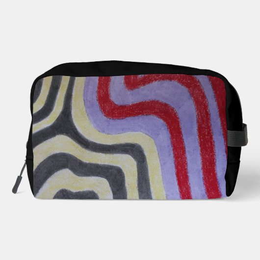 Coloured Waves Print Cut Sew Bag ドップキット (裏面)