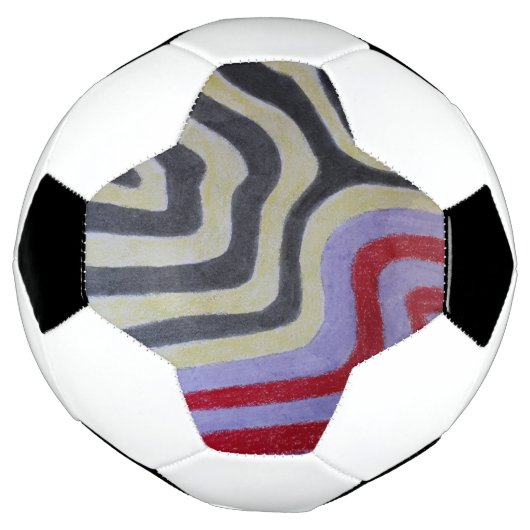 Coloured Waves Soccer Ball サッカーボール (回転)