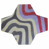 Coloured Waves Soccer Ball サッカーボール (フラット)