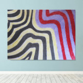 Coloured Waves Stretched Canvas Print キャンバスプリント (インサイチュ (ウッドフロア))
