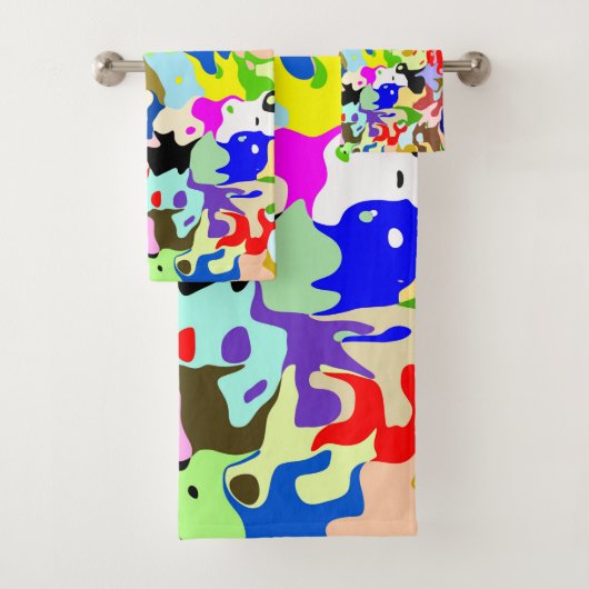Colourful Abstract Art Design バスタオルセット (インサイチュ)