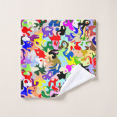 Colourful Abstract Art Design バスタオルセット (ウォッシュタオル)