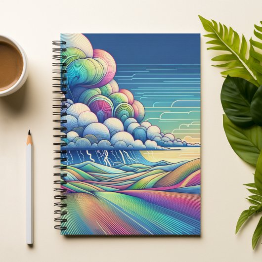Colourful Abstract Cloud Landscape Notebook ノートブック