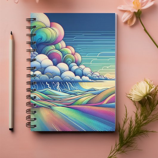 Colourful Abstract Cloud Landscape Notebook ノートブック