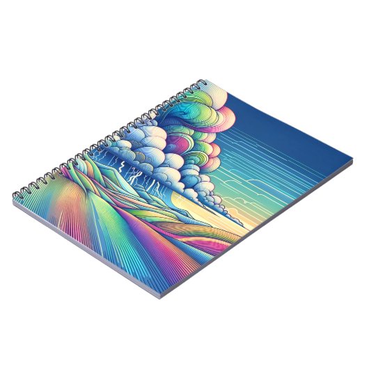 Colourful Abstract Cloud Landscape Notebook ノートブック (左側)