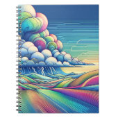 Colourful Abstract Cloud Landscape Notebook ノートブック (正面)