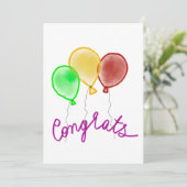 Colourful balloons congrats card カード (スタンド正面)