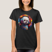 Colourful Bichon Frise Dog Dad Mom Graffity 1 Tシャツ (正面)