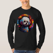 Colourful Bichon Frise Dog Dad Mom Graffity 1 Tシャツ (正面)
