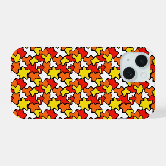 Colourful blob all over print iphone 15 case iPhone 15ケース (裏面横)