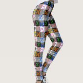 Colourful Butterfly Plaid Tartan Check Design  レギンス
