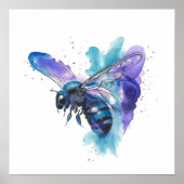 Colourful cat watercolor artwork ポスター (正面)