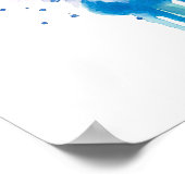 Colourful Cat Watercolour Artwork ポスター (角)