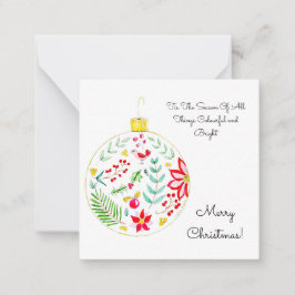 Colourful Christmas Ornament ノートカード