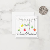 Colourful Christmas Ornaments ノートカード (正面/裏面インサイチュ)