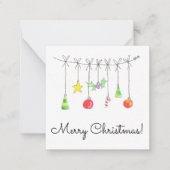 Colourful Christmas Ornaments ノートカード (正面)