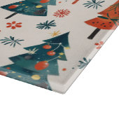 Colourful Christmas Pine Trees Seamless Pattern カッティングボード (角)