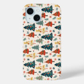 Colourful Christmas Pine Trees Seamless Pattern Case-Mate iPhoneケース (裏面)