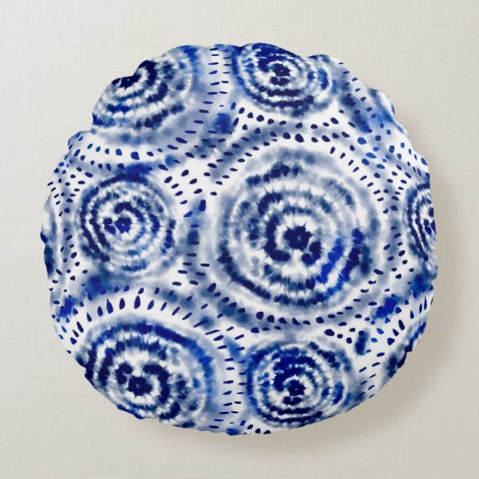 Colourful circle pillow design  ラウンドクッション (正面)