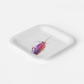 Colourful cockroach plates ペーパープレート (傾斜あり)