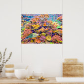 Colourful Coral Reef Print ポスター (キッチン)