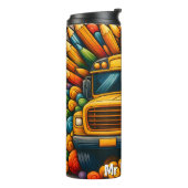 Colourful Crayons Bus Driver Thermal Tumbler タンブラー (回転左)