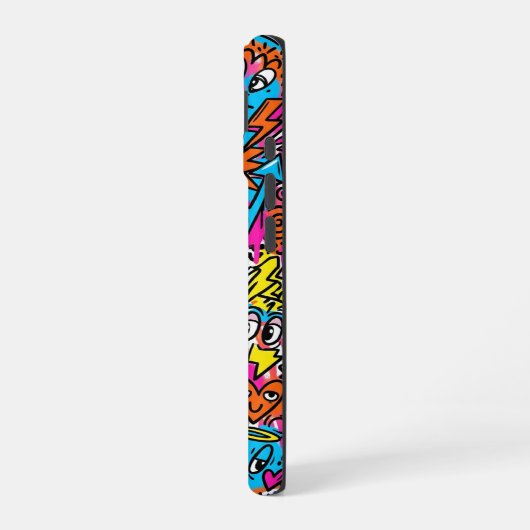 Colourful Cyberpunk Doodle Eye iPhone 16 case 16ケース (左側面)