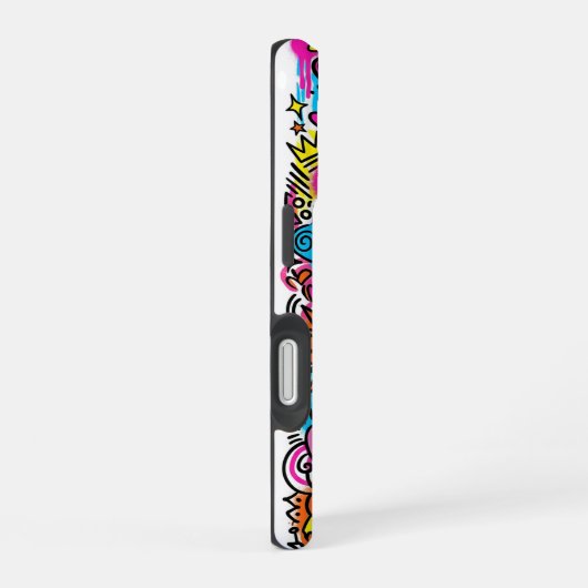 Colourful Cyberpunk Doodle Eye iPhone 16 case 16ケース (右側面)