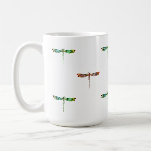Colourful Dragonfly Mug コーヒーマグカップ (左)
