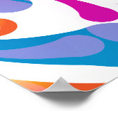 Colourful drop pattern | motivation quote  ポスター (角)