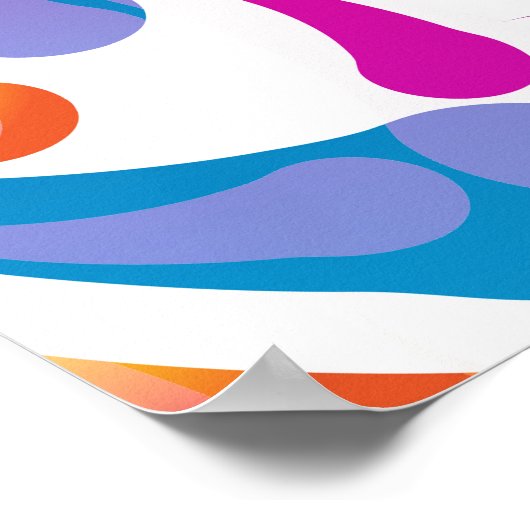 Colourful drop pattern | motivation quote  ポスター (角)