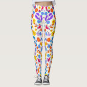 Colourful Exotic Floral Pattern-23146 レギンス (正面)