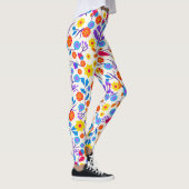 Colourful Exotic Floral Pattern-23146 レギンス (右)