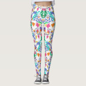 Colourful Exotic Floral Pattern-23147 レギンス (正面)
