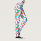 Colourful Exotic Floral Pattern-23147 レギンス (右)