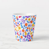 Colourful Exotic Floral Pattern-23165 カフェラテマグ (正面)
