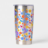 Colourful Exotic Floral Pattern-23165 保温保冷タンブラー (右面)