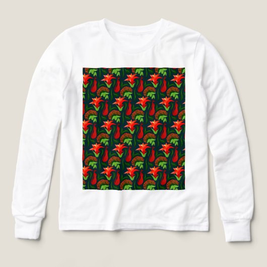 Colourful Exotic Flowers Leaves Pattern-23187 (デザイン正面)