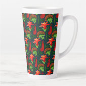 Colourful Exotic Flowers Leaves Pattern-23187 カフェラテマグ (右)