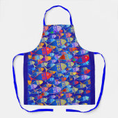 Colourful Fish Art Deco エプロン (正面)