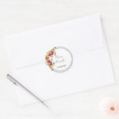Colourful floral mendhi favour stickers  ラウンドシール (封筒)