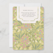 Colourful Floral Petunia Daisy Garden Baby Shower 招待状 (裏面)