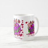 Colourful Flower Garden Gift design コーヒーマグカップ (正面右)