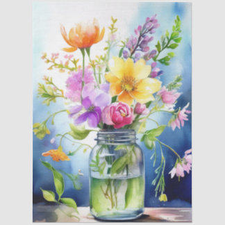 Colourful Flower Tissue Paper 薄葉紙