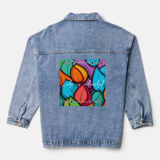 Colourful fun denim jacket デニムジャケット (裏面)