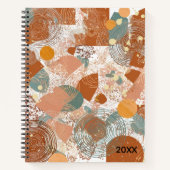 Colourful geometric contemporary  abstract spiral ノートブック (正面)