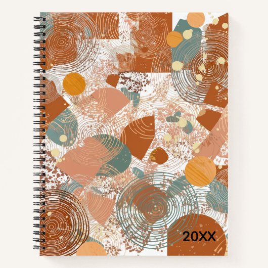 Colourful geometric contemporary  abstract spiral ノートブック (正面)