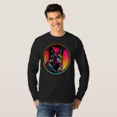 Colourful German Shepherd Dog Dad Mom Graffity Tシャツ (正面フル)