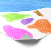 Colourful giraffe ポスター (角)